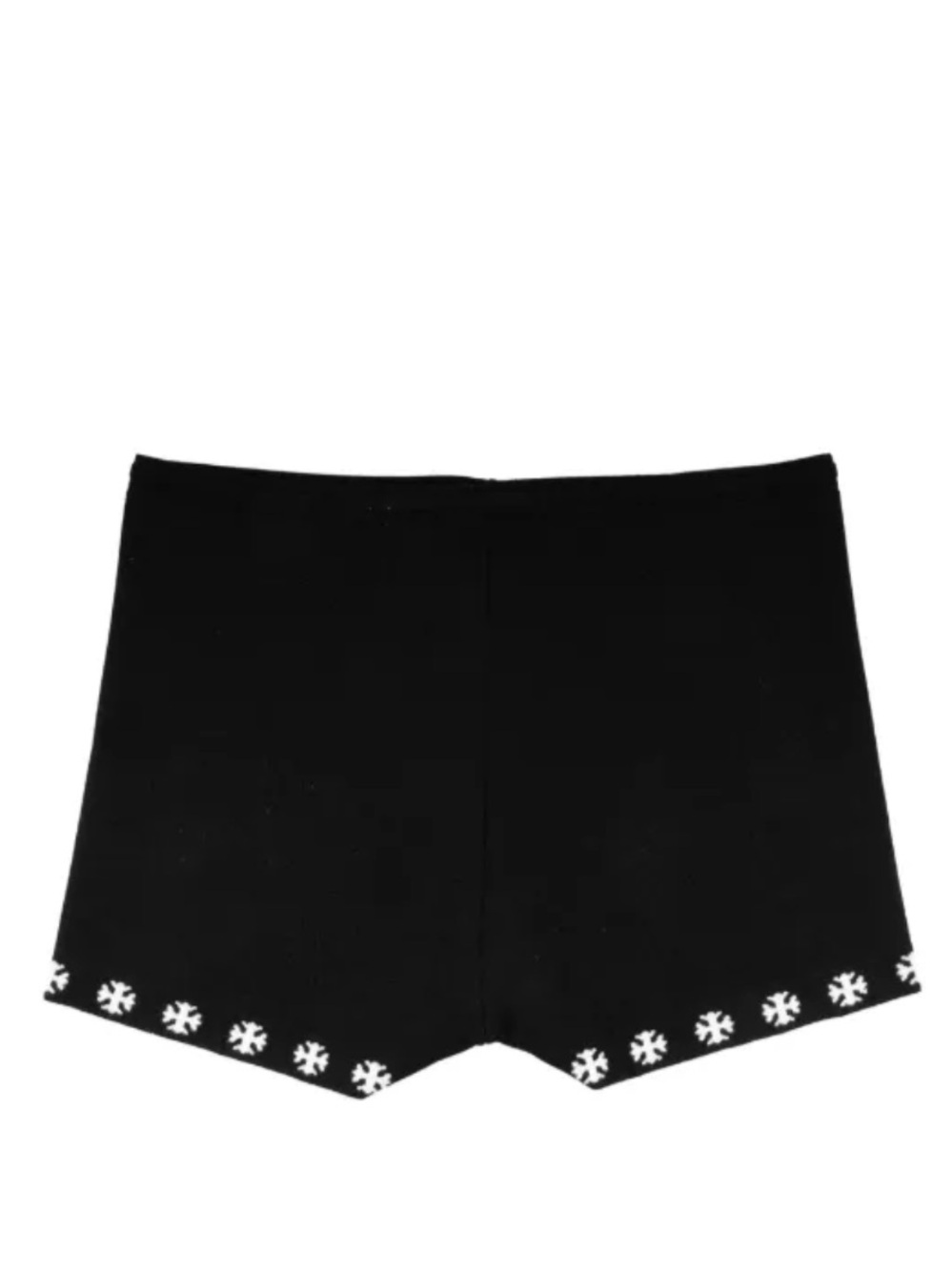 Chrome Hearts Black Women's Shorts with White Floral Trim - Picture 4 of 7
